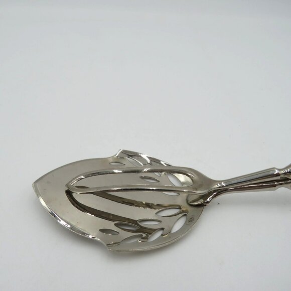 Scandinavian Antique Silver Pastry Tongs Art Deco Ornate Handles Marked NH830S - Picture 2 of 12